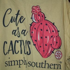 Simply Southern "Cute as a Cactus" Shirt L